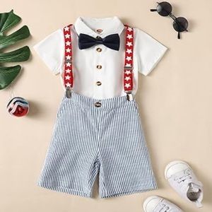 CAT & JACK CHILD SIZE 18 MONTHS BLUE STARS & STRIPES OUTFIT